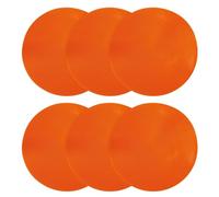 PATIKIL Spot Markers 12 Inch, 6 Pcs Non-Slip Floor Dots Agility Markers Flat Field Cones Poly Dots for Gym PE Speed Training Dance Soccer Basketball Sports, Orange