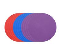 PATIKIL Spot Markers 4 Inch, 12 Pcs Non-Slip Floor Dots Agility Markers Flat Field Cones Poly Dots for Gym PE Speed Training Dance Soccer Basketball Sports, Red/Blue/Purple