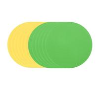 PATIKIL Spot Markers 4 Inch, 12 Pcs Non-Slip Floor Dots Agility Markers Flat Field Cones Poly Dots for Gym PE Speed Training Dance Soccer Basketball Sports, Yellow/Green