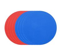 PATIKIL Spot Markers 4 Inch, 6 Pcs Non-Slip Floor Dots Agility Markers Flat Field Cones Poly Dots for Gym PE Speed Training Dance Soccer Basketball Sports, Red/Blue