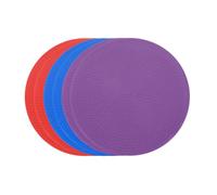 PATIKIL Spot Markers 4 Inch, 6 Pcs Non-Slip Floor Dots Agility Markers Flat Field Cones Poly Dots for Gym PE Speed Training Dance Soccer Basketball Sports, Red/Blue/Purple