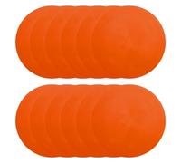 PATIKIL Spot Markers 6 Inch, 12 Pcs Non-Slip Floor Dots Agility Markers Flat Field Cones Poly Dot with Hole for Gym PE Speed Training Dance Soccer Basketball Sports, Orange