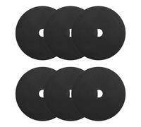 PATIKIL Spot Markers 6 Inch, 6 Pcs Non-Slip Floor Dots Agility Markers Flat Field Cones Poly Dots with Hole for Gym PE Speed Training Dance Soccer Basketball Sports, Black