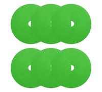 PATIKIL Spot Markers 6 Inch, 6 Pcs Non-Slip Floor Dots Agility Markers Flat Field Cones Poly Dots with Hole for Gym PE Speed Training Dance Soccer Basketball Sports, Green