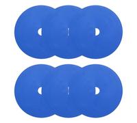 PATIKIL Spot Markers 6 Inch, 6 Pcs Non-Slip Floor Dots Agility Markers Flat Field Cones Poly Dots with Hole for Gym PE Speed Training Dance Soccer Basketball Sports, Blue