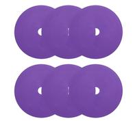PATIKIL Spot Markers 6 Inch, 6 Pcs Non-Slip Floor Dots Agility Markers Flat Field Cones Poly Dots with Hole for Gym PE Speed Training Dance Soccer Basketball Sports, Purple
