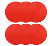 PATIKIL Spot Markers 8 Inch, 12 Pcs Non-Slip Floor Dots Agility Markers Flat Field Cones Poly Dots for Gym PE Speed Training Dance Soccer Basketball Sports, Red