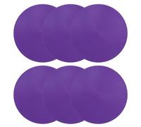 PATIKIL Spot Markers 8 Inch, 6 Pcs Non-Slip Floor Dots Agility Markers Flat Field Cones Poly Dots for Gym PE Speed Training Dance Soccer Basketball Sports, Purple
