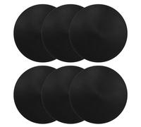 PATIKIL Spot Markers 8 Inch, 6 Pcs Non-Slip Floor Dots Agility Markers Flat Field Cones Poly Dots for Gym PE Speed Training Dance Soccer Basketball Sports, Black