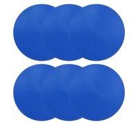 PATIKIL Spot Markers 8 Inch, 6 Pcs Non-Slip Floor Dots Agility Markers Flat Field Cones Poly Dots for Gym PE Speed Training Dance Soccer Basketball Sports, Blue