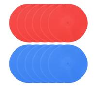 PATIKIL Spot Markers 9 Inch, 12 Pcs Non-Slip Floor Dots Agility Markers Flat Field Cones Poly Dots for Gym PE Speed Training Dance Soccer Basketball Sports, Red/Blue