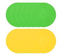 PATIKIL Spot Markers 9 Inch, 12 Pcs Non-Slip Floor Dots Agility Markers Flat Field Cones Poly Dots for Gym PE Speed Training Dance Soccer Basketball Sports, Yellow/Green