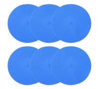 PATIKIL Spot Markers 9 Inch, 6 Pcs Non-Slip Floor Dots Agility Markers Flat Field Cones Poly Dots for Gym PE Speed Training Dance Soccer Basketball Sports, Blue