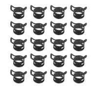 PATIKIL Spring Band Hose Clamps for 13.5-14.2mm OD Hose, 20 Pack Silicone Vacuum Constant Tension Band Clips for Fuel Line Silicone Air Hose Tube Water Pipe, Black