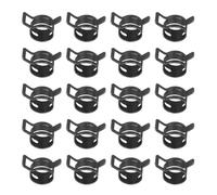 PATIKIL Spring Band Hose Clamps for 15.5-16.2mm OD Hose, 20 Pack Silicone Vacuum Constant Tension Band Clips for Fuel Line Silicone Air Hose Tube Water Pipe, Black
