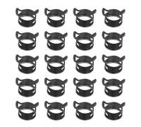 PATIKIL Spring Band Hose Clamps for 18.5-19.2mm OD Hose, 20 Pack Silicone Vacuum Constant Tension Band Clips for Fuel Line Silicone Air Hose Tube Water Pipe, Black