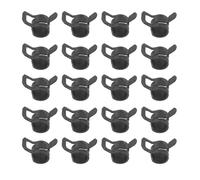 PATIKIL Spring Band Hose Clamps for 6.5-7.2mm OD Hose, 20 Pack Silicone Vacuum Constant Tension Band Clips for Fuel Line Silicone Air Hose Tube Water Pipe, Black