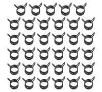 PATIKIL Spring Band Hose Pipe Clamps for 10-11.2mm OD Hose, 35 Pack Silicone Vacuum Constant Tension Band Clips for Fuel Line Silicone Air Hose Tube Water Pipe, Black
