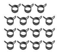 PATIKIL Spring Band Hose Pipe Clamps for 11-12.6mm OD Hose, 15 Pack Silicone Vacuum Constant Tension Band Clips for Fuel Line Silicone Air Hose Tube Water Pipe, Black