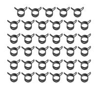 PATIKIL Spring Band Hose Pipe Clamps for 11-12.6mm OD Hose, 35 Pack Silicone Vacuum Constant Tension Band Clips for Fuel Line Silicone Air Hose Tube Water Pipe, Black