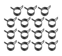 PATIKIL Spring Band Hose Pipe Clamps for 13-14.6mm OD Hose, 15 Pack Silicone Vacuum Constant Tension Band Clips for Fuel Line Silicone Air Hose Tube Water Pipe, Black