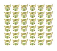 PATIKIL Spring Band Hose Pipe Clamps for 13-15.5 mm OD Hose, 50 Pack Silicone Vacuum Constant Tension Band Clips for Fuel Line Silicone Air Hose Tube Water Pipe, Gold