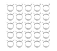 PATIKIL Spring Band Hose Pipe Clamps for 14-15.8mm OD Hose, 25 Pack Silicone Vacuum Constant Tension Band Clips for Fuel Line Silicone Air Hose Tube Water Pipe, Silver