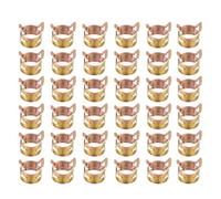 PATIKIL Spring Band Hose Pipe Clamps for 16-18.3 mm OD Hose, 50 Pack Silicone Vacuum Constant Tension Band Clips for Fuel Line Silicone Air Hose Tube Water Pipe, Gold