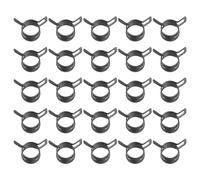 PATIKIL Spring Band Hose Pipe Clamps for 17-19mm OD Hose, 25 Pack Silicone Vacuum Constant Tension Band Clips for Fuel Line Silicone Air Hose Tube Water Pipe, Black