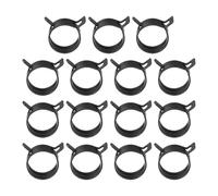 PATIKIL Spring Band Hose Pipe Clamps for 20-22.5mm OD Hose, 15 Pack Silicone Vacuum Constant Tension Band Clips for Fuel Line Silicone Air Hose Tube Water Pipe, Black