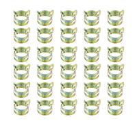 PATIKIL Spring Band Hose Pipe Clamps for 22-26.2 mm OD Hose, 30 Pack Silicone Vacuum Constant Tension Band Clips for Fuel Line Silicone Air Hose Tube Water Pipe, Gold