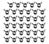 PATIKIL Spring Band Hose Pipe Clamps for 5-6mm OD Hose, 35 Pack Silicone Vacuum Constant Tension Band Clips for Fuel Line Silicone Air Hose Tube Water Pipe, Black