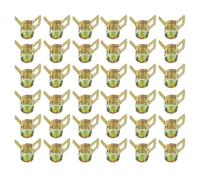 PATIKIL Spring Band Hose Pipe Clamps for 6-6.8 mm OD Hose, 50 Pack Silicone Vacuum Constant Tension Band Clips for Fuel Line Silicone Air Hose Tube Water Pipe, Gold