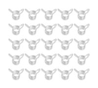 PATIKIL Spring Band Hose Pipe Clamps for 6-6.8mm OD Hose, 25 Pack Silicone Vacuum Constant Tension Band Clips for Fuel Line Silicone Air Hose Tube Water Pipe, Silver