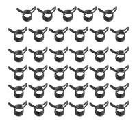 PATIKIL Spring Band Hose Pipe Clamps for 6-6.8mm OD Hose, 35 Pack Silicone Vacuum Constant Tension Band Clips for Fuel Line Silicone Air Hose Tube Water Pipe, Black