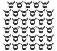 PATIKIL Spring Band Hose Pipe Clamps for 8-9.2mm OD Hose, 35 Pack Silicone Vacuum Constant Tension Band Clips for Fuel Line Silicone Air Hose Tube Water Pipe, Black