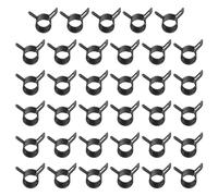 PATIKIL Spring Band Hose Pipe Clamps for 9-10.2mm OD Hose, 35 Pack Silicone Vacuum Constant Tension Band Clips for Fuel Line Silicone Air Hose Tube Water Pipe, Black