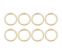 PATIKIL Spring O Rings, 8Pcs 1.9 Inch Metal Round Clips Flat Trigger Keyrings Snap Buckle Clasps for Keychains Bags Purses Straps Dog Leashes DIY Crafts, Light Gold 48mm