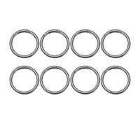 PATIKIL Spring O Rings, 8Pcs 1.9 Inch Metal Round Clips Flat Trigger Keyrings Snap Buckle Clasps for Keychains Bags Purses Straps Dog Leashes DIY Crafts, Black 48mm