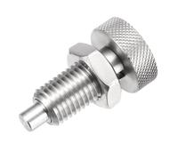 PATIKIL Spring Plunger with Knurled Handle, M16x2 Spring Return Knob Plunger 304 Stainless Steel Retractable Coarse Thread Index Plunger for Industrial Equipment