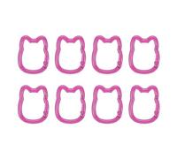 PATIKIL Spring Snap Hook, 8 Pcs Cute Cat Shape Keychain Clips Small Keyrings Holder for Bag Purse Strap Keychain Jewelry DIY Making Camping Accessories, Rose Red