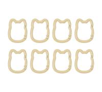 PATIKIL Spring Snap Hook, 8 Pcs Cute Cat Shape Keychain Clips Small Keyrings Holder for Bag Purse Strap Keychain Jewelry DIY Making Camping Accessories, Light Brown
