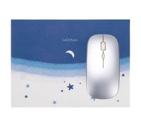 PATIKIL Square Mouse Pad, 10.2 x 7.7 Non-Slip Rubber Mouse Mat Oil Painting Series Printed Desk Mat for Office Home Laptop Computer Desk Accessories, Blue Moon