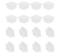 PATIKIL Square Plastic Plug, 16 Pcs 7/9 Inch/20mm Tubing Insert End Caps Plastic Plug Cap for Square Tubes Chair Legs Furniture Metal Tubing Hardware Plugs Fences, White