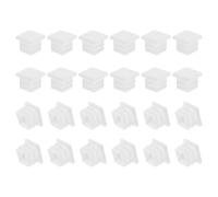PATIKIL Square Plastic Plug, 24 Pcs 3/4 Inch/19mm Tubing Insert End Caps Plastic Plug Cap for Square Tubes Chair Legs Furniture Metal Tubing Hardware Plugs Fences, White