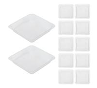 PATIKIL Square-Shaped Weigh Boats, 12Pcs Powder Dispenser Plastic 250mL Large Disposable Scale Trays Anti-Static Weighing Dishes Easy Pour for Lab Weighing Powder Liquid Measurement, White
