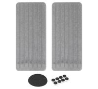 PATIKIL Square Water Absorbent Diatomite Coasters 12.2x5.5inch, 2 Pack Quick Dry Sink Organizer with Grooves for Plant Cosmetic Bottle Hand Soap Toiletries, Dark Gray