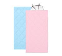 PATIKIL Squeeze Top Sunglass Pouch, 2Pcs Lattice PU Leather Soft Eyeglass Pouch Portable Travel Sunglasses Pouch Organizer for Women Men Glasses Organization, Blue/Pink