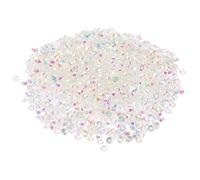 PATIKIL SS12/1440Pcs Glass Diamante Rhinestone, Crystal Glass Flat Back Rhinestones Round Crystal Man Made Gems Diamond Decor for Nail Art Craft Clothes DIY Makeup, AB Clear