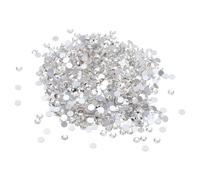 PATIKIL SS3/1440Pcs Glass Diamante Rhinestone, Crystal Glass Flat Back Rhinestones Round Crystal Man Made Gems Diamond Decor for Nail Art Craft Clothes DIY Makeup, Clear